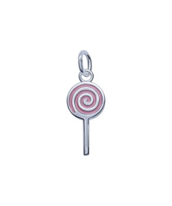 Lollipop Shaped Silver Charms CH-320-A